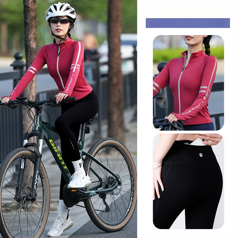 Unisex kelio dviratininkų komplektas – drėgmės pašalinimas, greitas džiovinimas, dryžuotas raštas, rudens sezonas