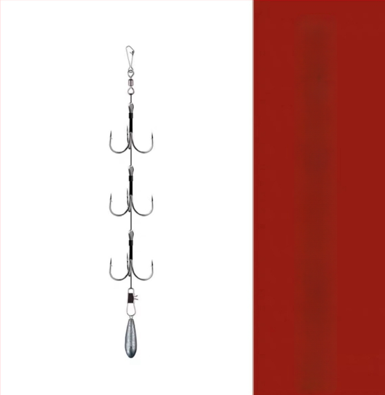 Fishing Hook Set: String and Anchor Hooks for Carp and Spearfish, No Barbs