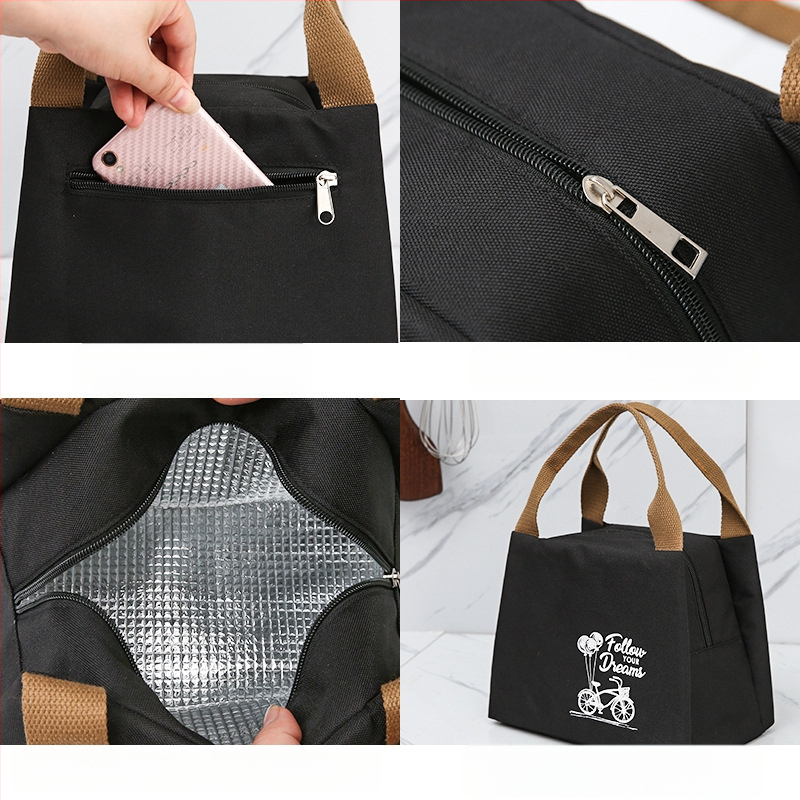 BNRU Korejas stilā termo soma pusdienām, ūdensizturīga, mūsdienīgs minimālisma stils, modelis 006