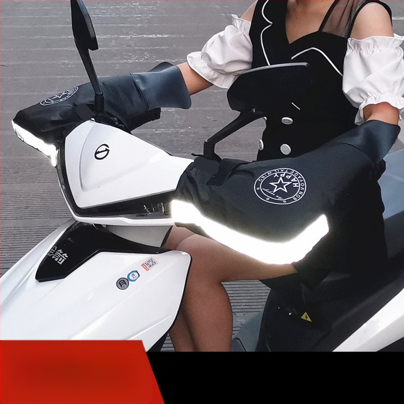 Navlaka za upravljač električnog motocikla, zimska toplina, vodootporna, baršunasta podstava, debela za zaštitu od hladnoće