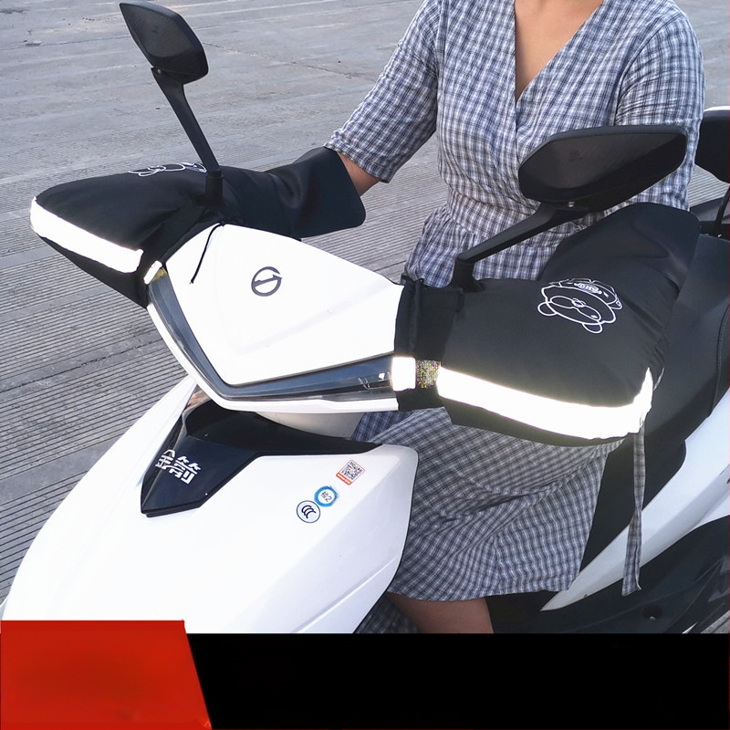 Navlaka za upravljač električnog motocikla, zimska toplina, vodootporna, baršunasta podstava, debela za zaštitu od hladnoće