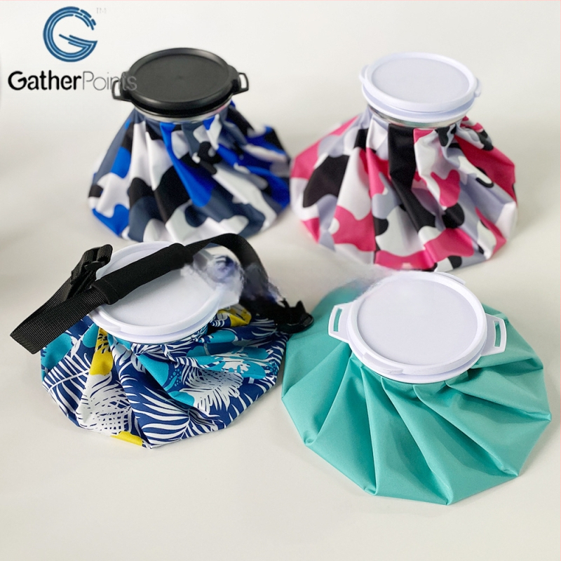 Nešiojamos sporto terapijos šaldymo pakuotė, sulankstoma, greitas aušinimas ir vandens įpurškimas; medžiaga: poliesteris su PVC/TPU danga; tinka sportui ir piknikams