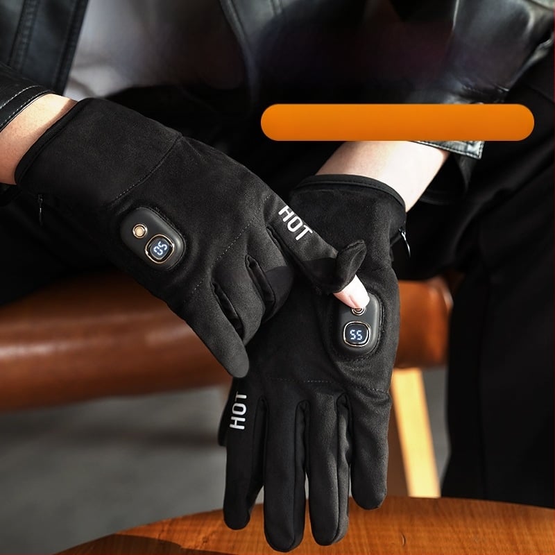 Elektriskās apkures cimdi – Uzlādējami, Flīsa materiāls, Unisex, Slēpošanai