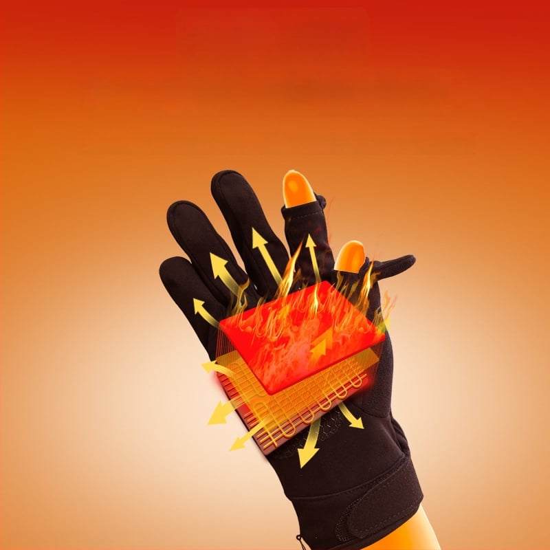 Elektriskās apkures cimdi – Uzlādējami, Flīsa materiāls, Unisex, Slēpošanai