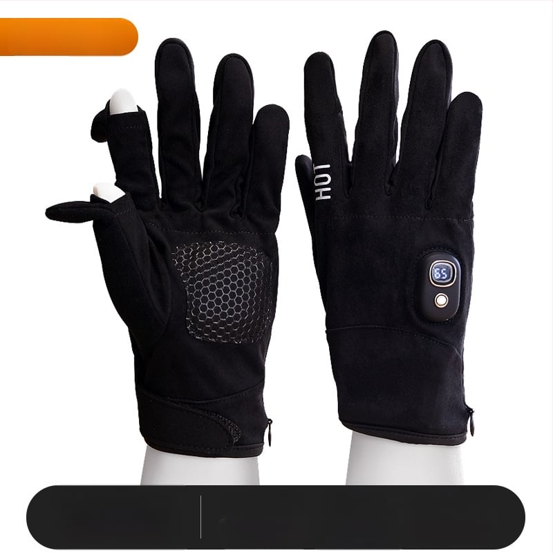 Elektriskās apkures cimdi – Uzlādējami, Flīsa materiāls, Unisex, Slēpošanai