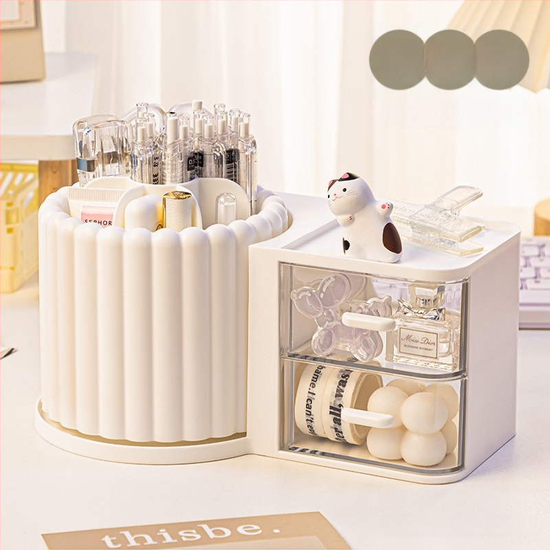 Griezā viss vienā pildspalu turētājs un rakstāmgalda organizētājs, mūsdienīgs minimālisms, liela ietilpība (Materiāli: ABS+PS+PP+HIPS; Pielāgojama; Izdots 2023; Stils: Modernā vienkāršība)