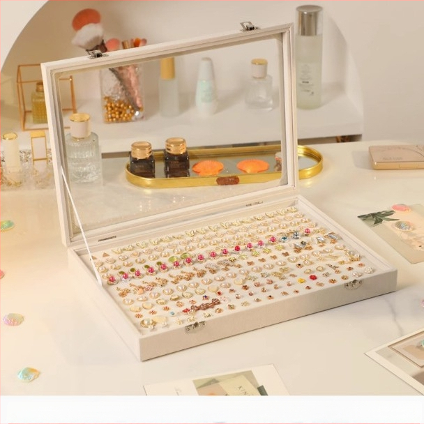 Cutie pentru bijuterii Mengluo, model JZ9703, lemn, stil coreean