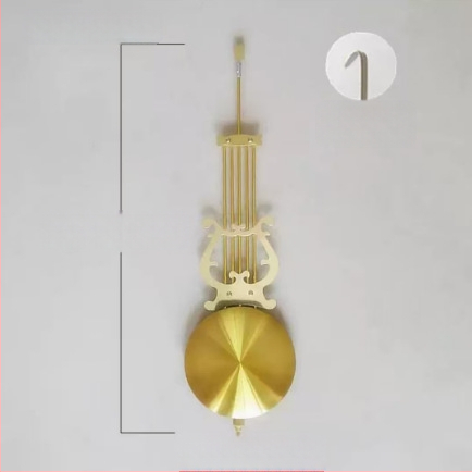 Sienas pulkstenis ar kvarca kustību un pendulu – korpuss un cipats no sveķa, darbināms ar bateriju, piemērots dzīvojamai istabai