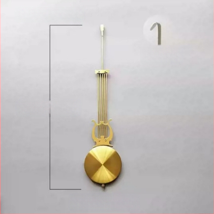 Sienas pulkstenis ar kvarca kustību un pendulu – korpuss un cipats no sveķa, darbināms ar bateriju, piemērots dzīvojamai istabai