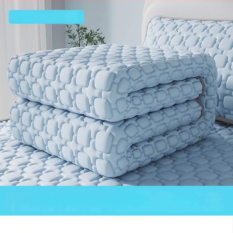 Trīsdaļīgs lateksa dzesējošs matrača komplekts – dabīgais latekss 80–90%, Ice Silk Cooling, mazgāšana veļas mašīnā