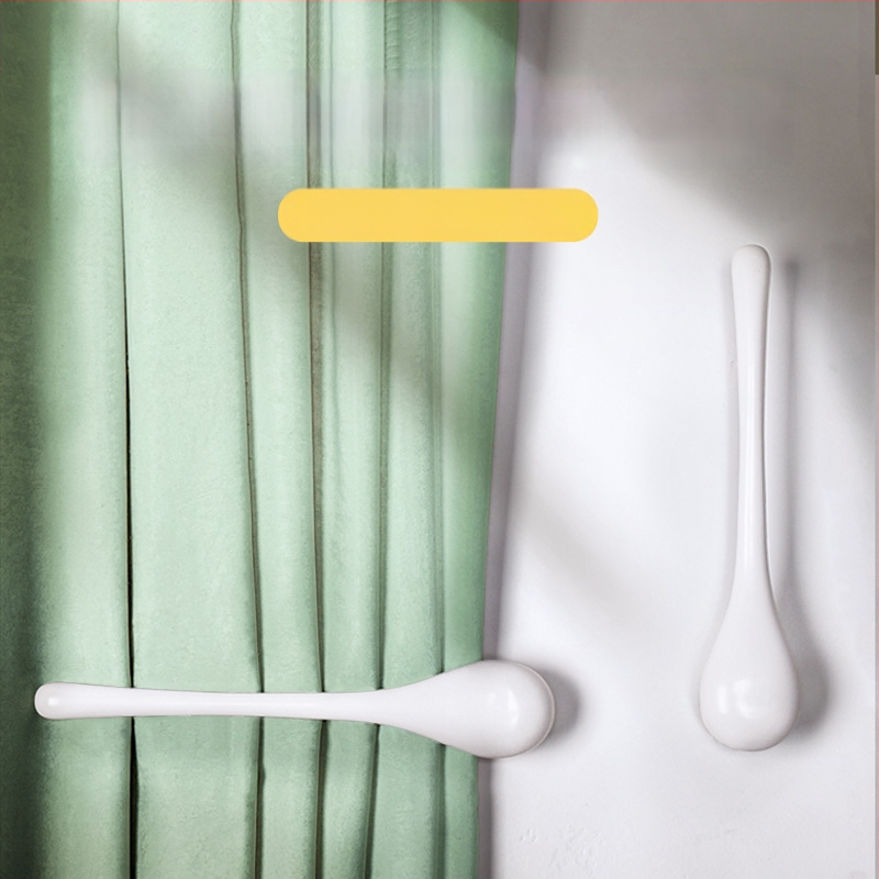 Užuolaidų laikiklis, sieninis tvirtinimas, medis, modernus minimalistinis stilius, šoninis vėjo atsparus kabliukas