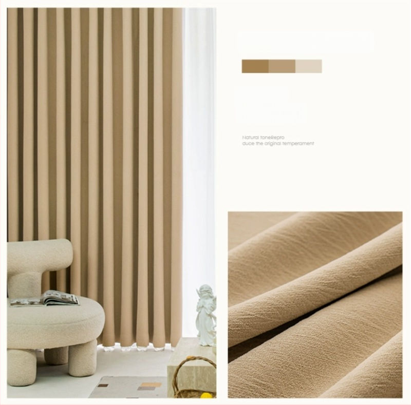 Chenille függöny jacquard szövésű, Magas árnyékolás 71–90%, Light Luxury stílus, nappali és hálószoba számára