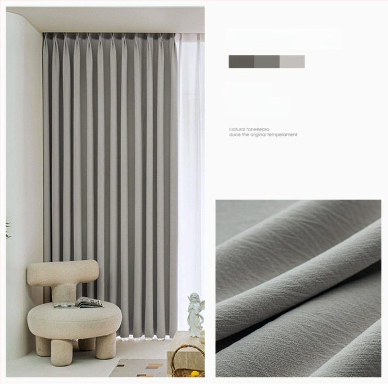 Chenille függöny jacquard szövésű, Magas árnyékolás 71–90%, Light Luxury stílus, nappali és hálószoba számára