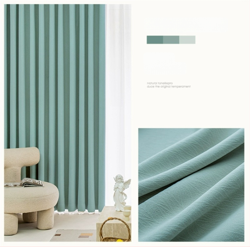 Chenille függöny jacquard szövésű, Magas árnyékolás 71–90%, Light Luxury stílus, nappali és hálószoba számára