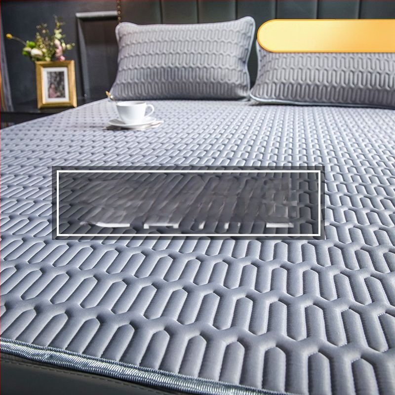 Dabīgs lateksa dzesējošais paklājiņš, trīs gabalu komplekts, ledus-silkas virsma, mājas un studentu kopmītnēs, drukāta šūšana, lateksa saturs <70%