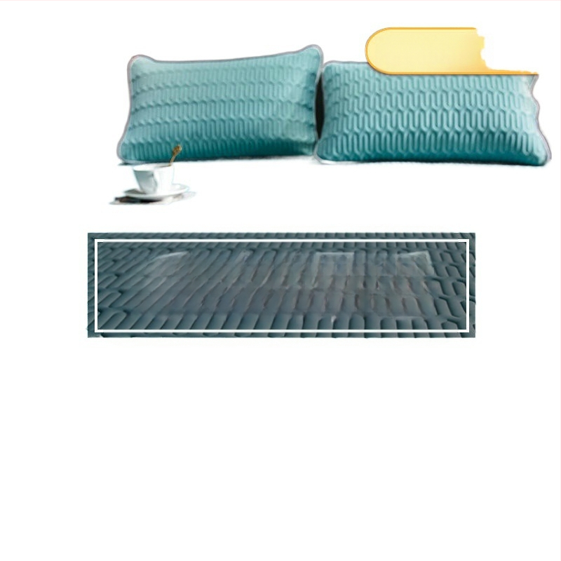 Dabīgs lateksa dzesējošais paklājiņš, trīs gabalu komplekts, ledus-silkas virsma, mājas un studentu kopmītnēs, drukāta šūšana, lateksa saturs <70%