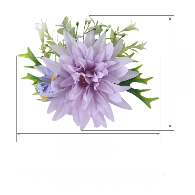 Aizkariem saitīte ar mākslīgiem ziediem — Ming Shi, Materiāls: Mākslīgie ziedi, Stils: Mūsdienīgs minimālisms, Pielāgojams