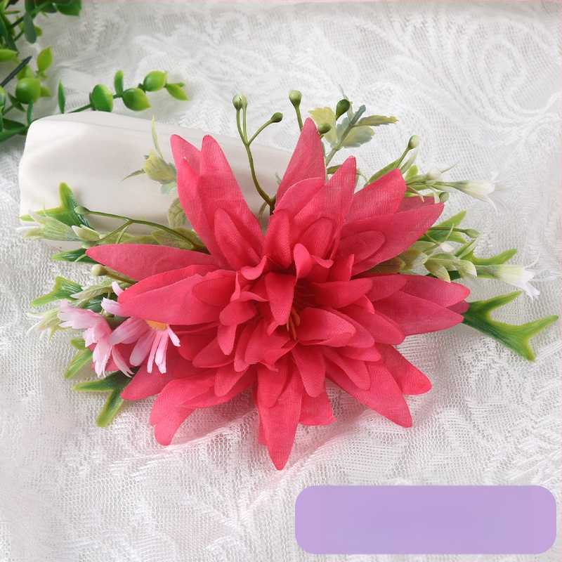 Aizkariem saitīte ar mākslīgiem ziediem — Ming Shi, Materiāls: Mākslīgie ziedi, Stils: Mūsdienīgs minimālisms, Pielāgojams