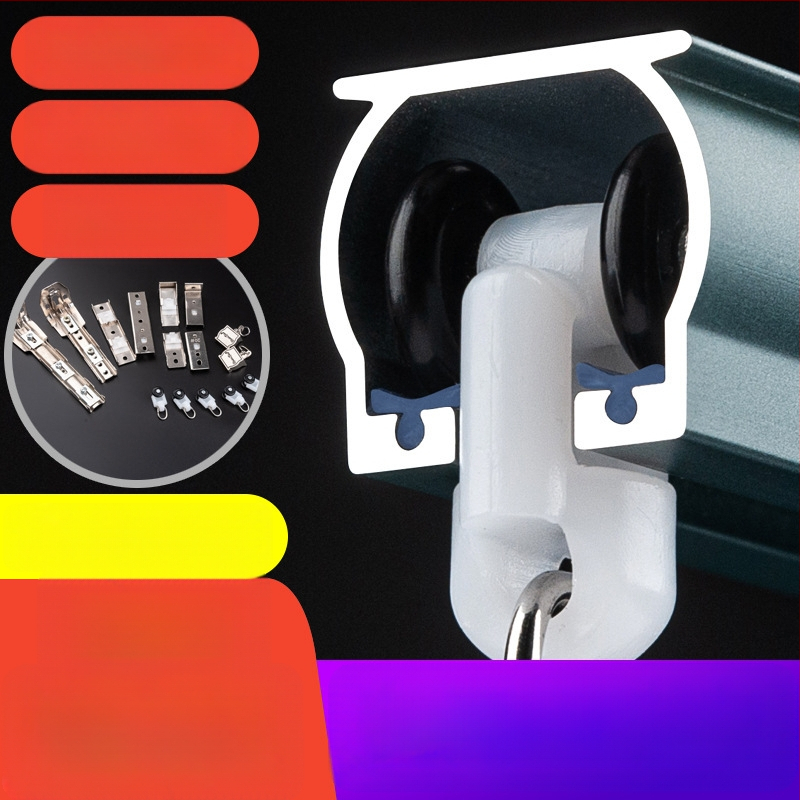 Užuolaidų bėgikų sistema su dviguba bėgimo vaga, šoninis viršutinis tvirtinimas, aliuminio lydinys, pritaikomas, šiuolaikinis minimalistinis stilius