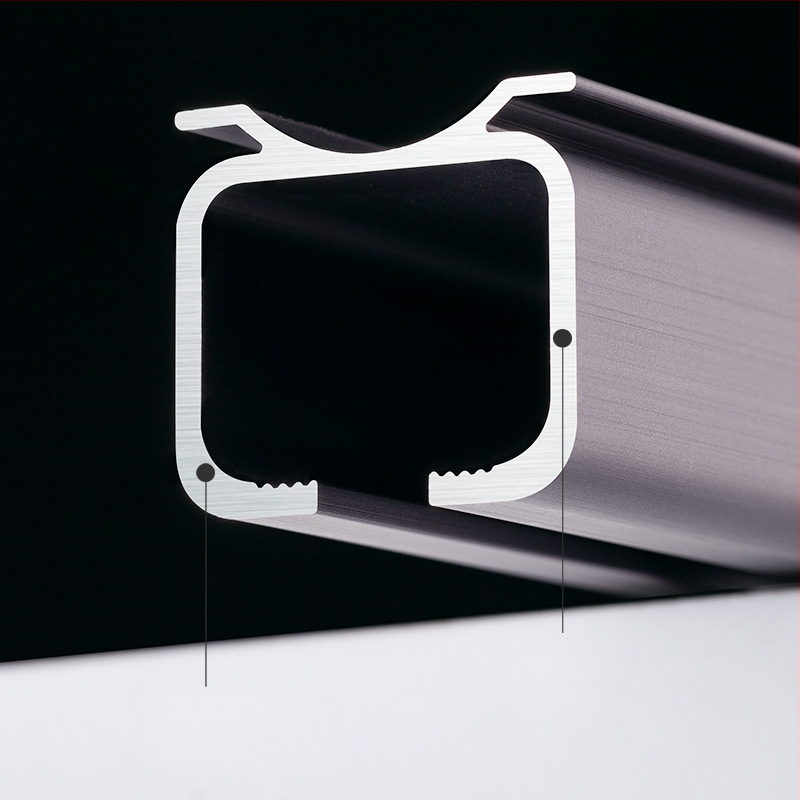 Huanli Užuolaidų bėgikliai – aliuminio lydinio, viršutinė ir šoninė montavimas, tylus bėgiklis su guoliais ratukais, skirtas vieno ir dviejų bėgiklių sistemai