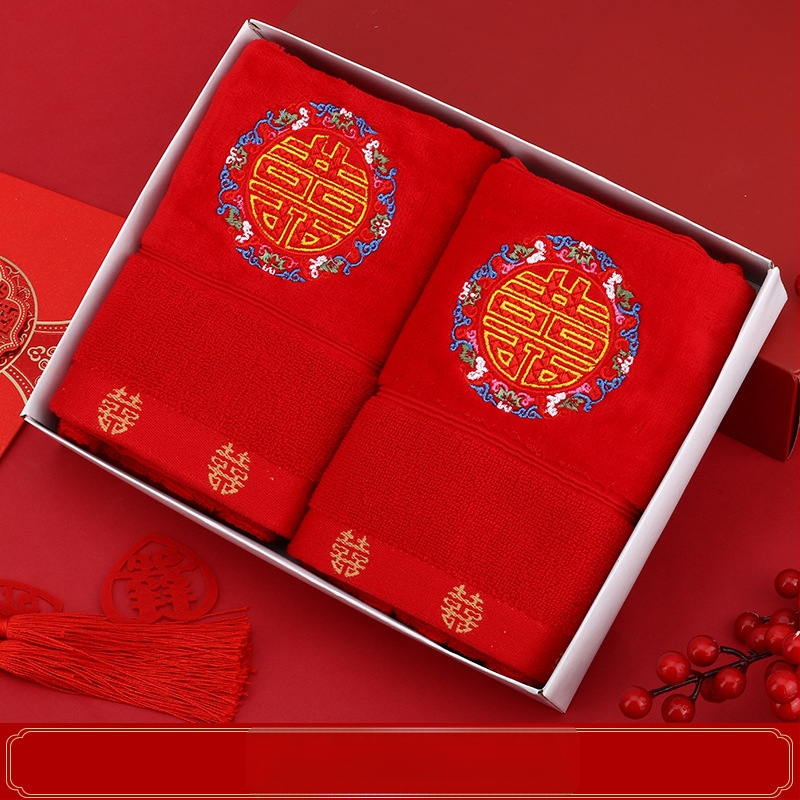 Veido rankšluostis, 100% medvilnė, 100 g, siuvinėjimas ir džakardas, kinų stilius