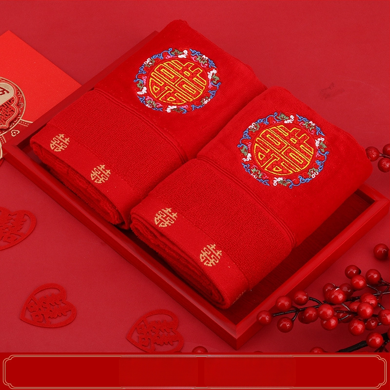 Veido rankšluostis, 100% medvilnė, 100 g, siuvinėjimas ir džakardas, kinų stilius