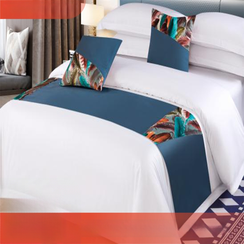 Szállodai asztali zászló – geometriai absztrakció, acetát szál, modern minimalizmus, Guangzhou Zhongling