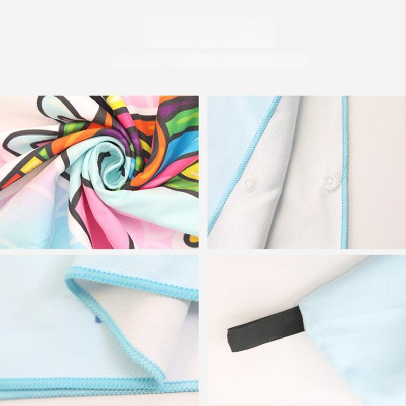 Bērnu divpusīgs fleece pončo dvielis ar kapuci, ātri žūstošs pludmales dvielis peldēšanai un pārģēšanai (Zīmols: Shengchun; Materiāls: Blended; Svars: 200 g; Dziļš vilnas pavediens: Core yarn; Pielāgošana: Jā)