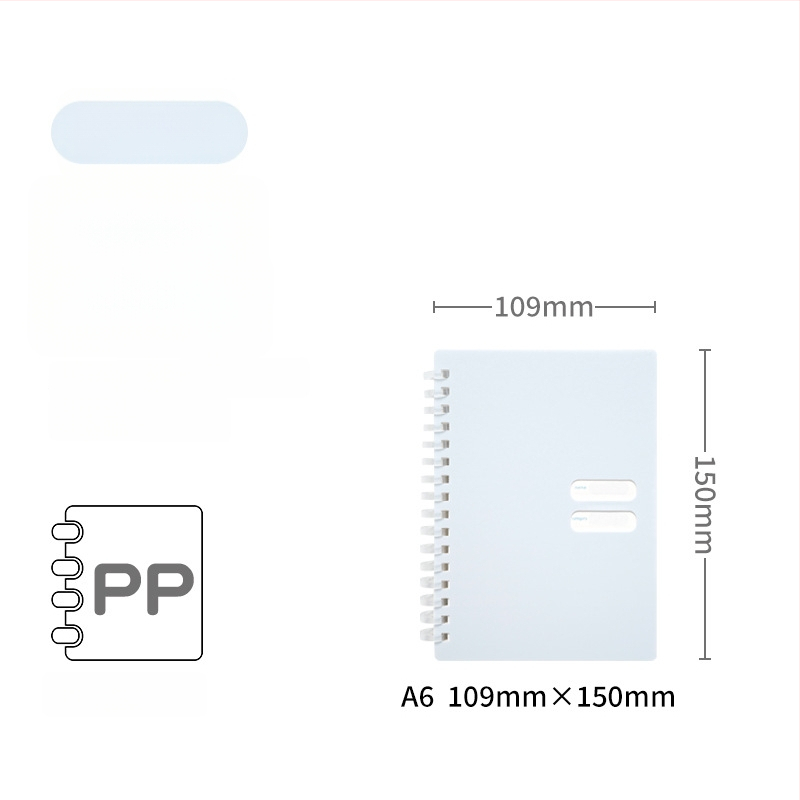 Spirālveids piezīmju grāmatiņa ar mīkstu PP vāciņu, modelis 833, 140 teksta lappuses, 80 g/m² papīrs