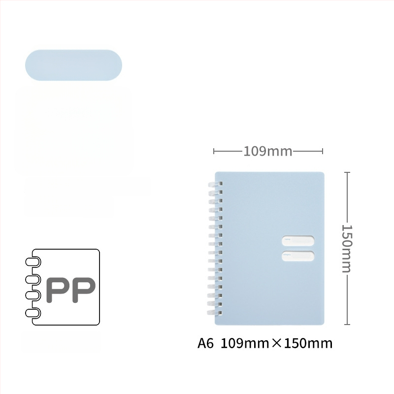 Spirālveids piezīmju grāmatiņa ar mīkstu PP vāciņu, modelis 833, 140 teksta lappuses, 80 g/m² papīrs