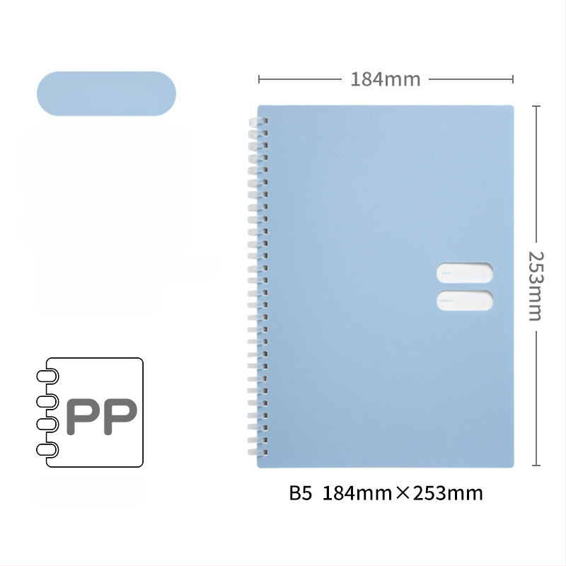 Spirālveids piezīmju grāmatiņa ar mīkstu PP vāciņu, modelis 833, 140 teksta lappuses, 80 g/m² papīrs