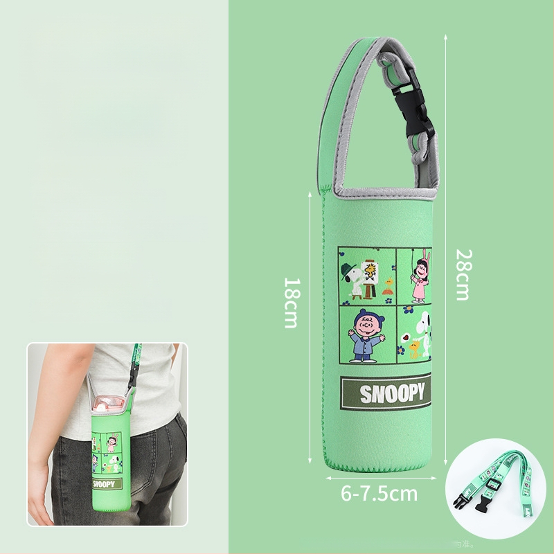 Bērnu krustveida termosa vāciņš ar universālo siksnu, ūdens pudeles aizsargājošā soma, kritiena drošība (Zīmols: Friendly; Materiāls: Audums; Stils: Radošums; Kvalitāte: Kvalificēts produkts)