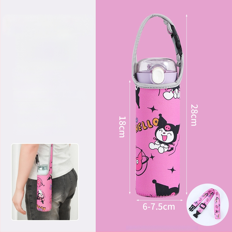 Bērnu krustveida termosa vāciņš ar universālo siksnu, ūdens pudeles aizsargājošā soma, kritiena drošība (Zīmols: Friendly; Materiāls: Audums; Stils: Radošums; Kvalitāte: Kvalificēts produkts)