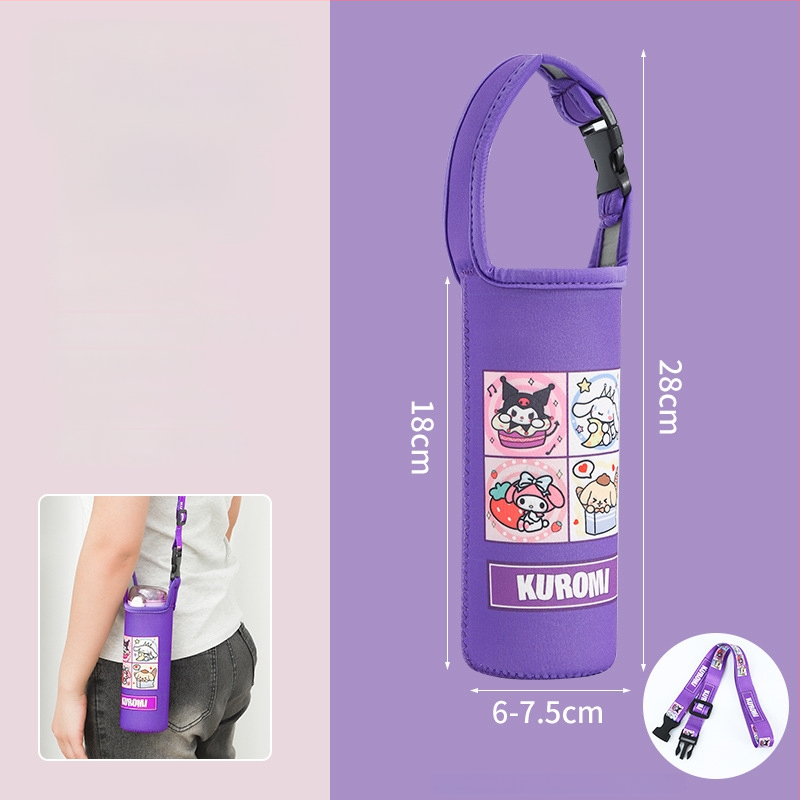 Bērnu krustveida termosa vāciņš ar universālo siksnu, ūdens pudeles aizsargājošā soma, kritiena drošība (Zīmols: Friendly; Materiāls: Audums; Stils: Radošums; Kvalitāte: Kvalificēts produkts)