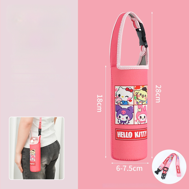 Bērnu krustveida termosa vāciņš ar universālo siksnu, ūdens pudeles aizsargājošā soma, kritiena drošība (Zīmols: Friendly; Materiāls: Audums; Stils: Radošums; Kvalitāte: Kvalificēts produkts)