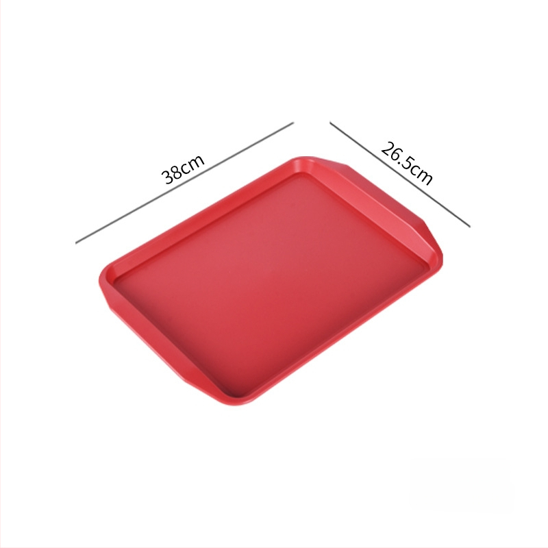 Plastmasas taisnstūra servēšanas trauks ar divām rokturēm viesnīcām un restorāniem, mūsdienīgs minimālisma stils, logotipa drukāšana (Materiāls: Plastmasa; Forma: Taisnstūris; Stils: Mūsdienīgs minimālisms; Logotipa drukāšana: Jā)