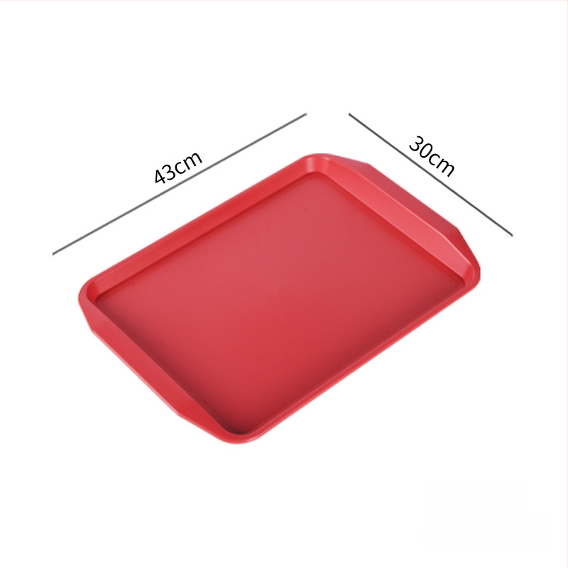 Plastmasas taisnstūra servēšanas trauks ar divām rokturēm viesnīcām un restorāniem, mūsdienīgs minimālisma stils, logotipa drukāšana (Materiāls: Plastmasa; Forma: Taisnstūris; Stils: Mūsdienīgs minimālisms; Logotipa drukāšana: Jā)