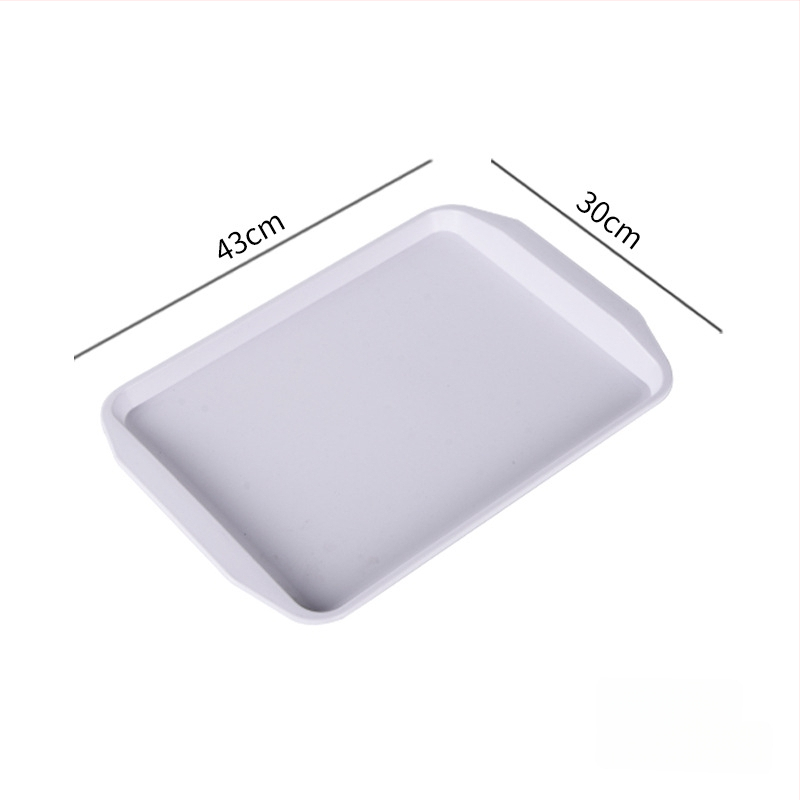 Plastmasas taisnstūra servēšanas trauks ar divām rokturēm viesnīcām un restorāniem, mūsdienīgs minimālisma stils, logotipa drukāšana (Materiāls: Plastmasa; Forma: Taisnstūris; Stils: Mūsdienīgs minimālisms; Logotipa drukāšana: Jā)