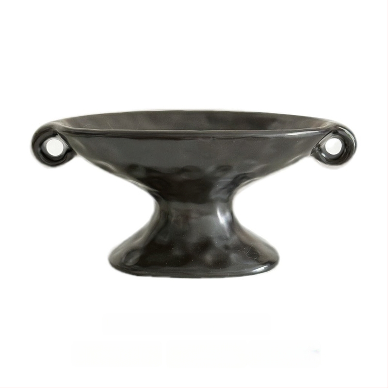 Keramiska aromaterapijas plate ar dubultām rokturām, vintage-retro stils, priekš ieejas un rotaslietu uz galda