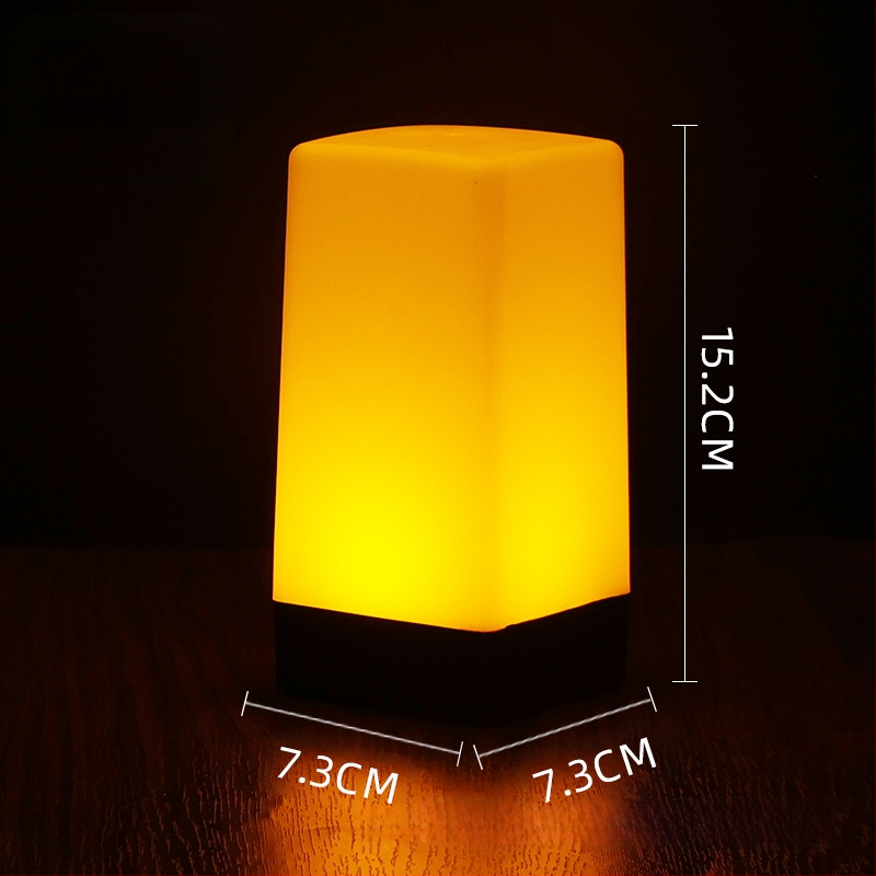 LED įkraunama naktinė lempa stalinei lempai, kvadratinis modelis HT-TD1W020, plastikinis laikiklis, modernus minimalistinis stilius, OEM logotipas