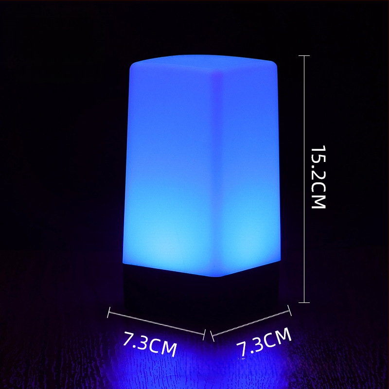 LED įkraunama naktinė lempa stalinei lempai, kvadratinis modelis HT-TD1W020, plastikinis laikiklis, modernus minimalistinis stilius, OEM logotipas