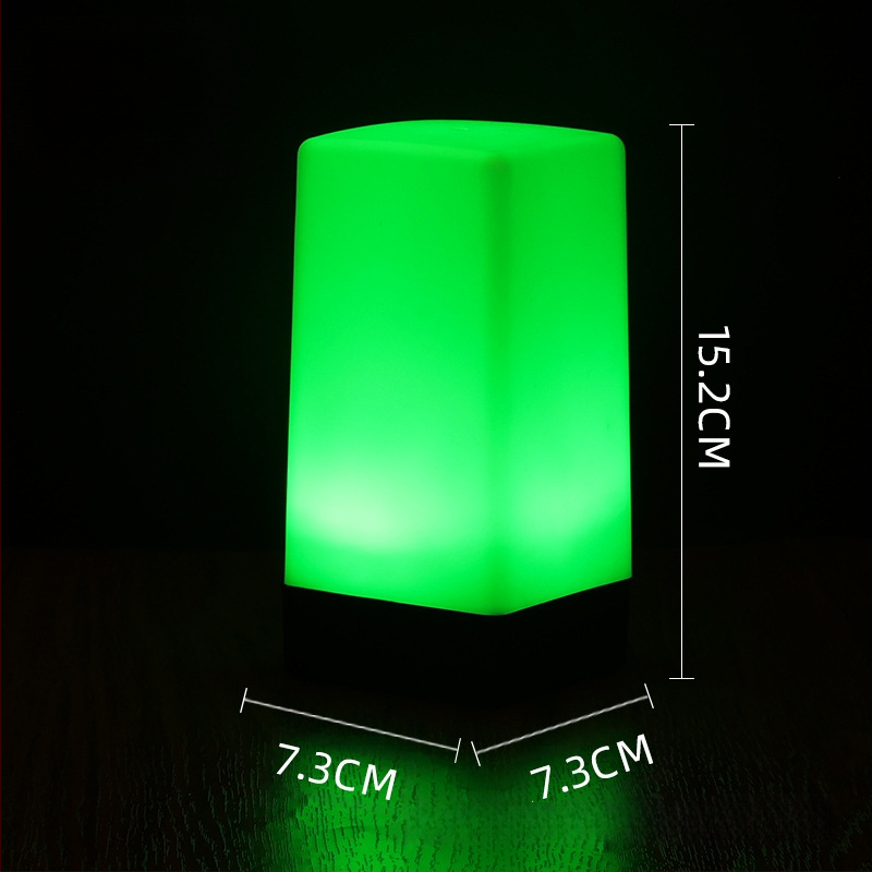 LED įkraunama naktinė lempa stalinei lempai, kvadratinis modelis HT-TD1W020, plastikinis laikiklis, modernus minimalistinis stilius, OEM logotipas