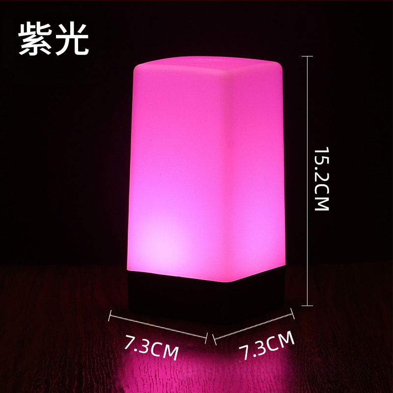 LED įkraunama naktinė lempa stalinei lempai, kvadratinis modelis HT-TD1W020, plastikinis laikiklis, modernus minimalistinis stilius, OEM logotipas