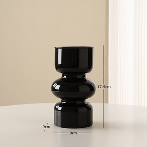 Melna keramikas vāze galdam un viesistabai — minimālistisks dizains (Materiāls: Keramika; Kategorija: Vāze; Zīmols: Nothing; Stils: Cits)