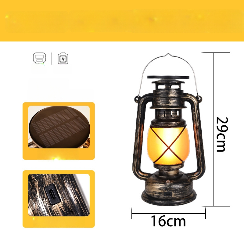 Baro stalo lempa su retro lanterno dizainu, plastikinis korpusas, modelis HT-TD1W291, ≤36V, nakties žiburėlis, aplinkos apšvietimas, DIY papuošalai