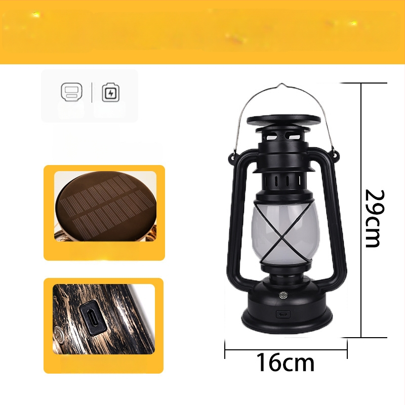 Baro stalo lempa su retro lanterno dizainu, plastikinis korpusas, modelis HT-TD1W291, ≤36V, nakties žiburėlis, aplinkos apšvietimas, DIY papuošalai