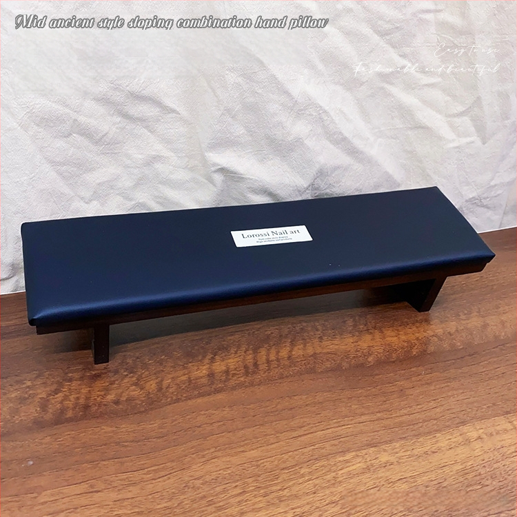 Ādas manikīra rokas spilvens, uzlabots, slīpuma dizains, pretslīdēšanas paliktnis, rokas atbalsts