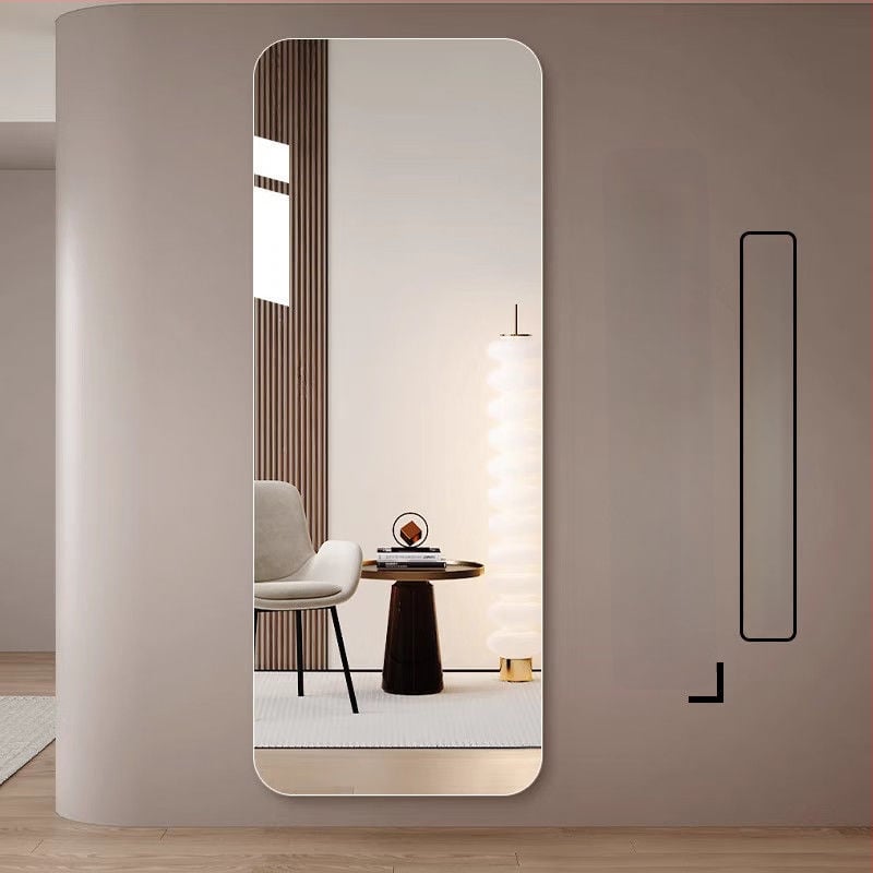 Акрилно стенно огледало за обличане, самозалепващо, прост и модерен стил, модел 002 (Материал: Акрил; Монтаж: Стена; Стил: Прост и модерен)