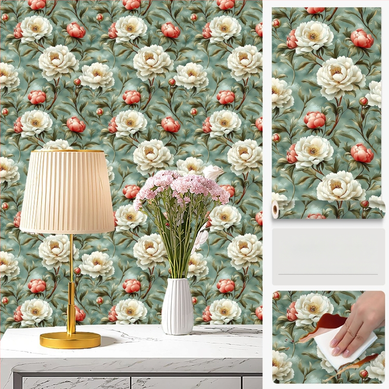 Pašlīmējošs sienas pārklājums ar ziedu rakstu, PVC materiāls, Premium Xinfeng star