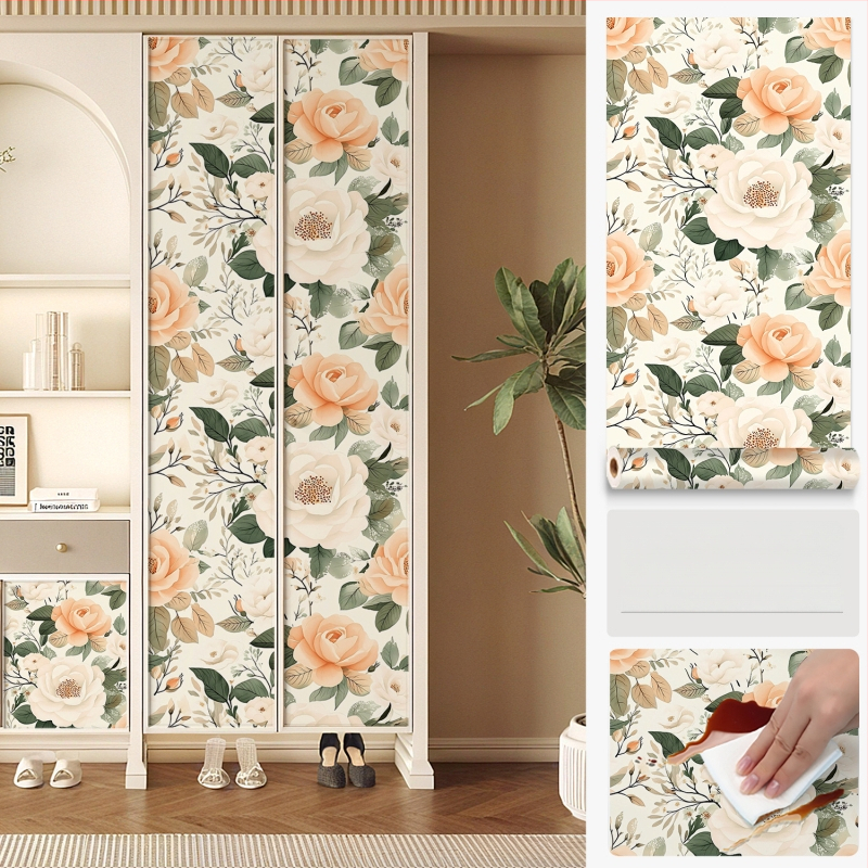 Pašlīmējošs sienas pārklājums ar ziedu rakstu, PVC materiāls, Premium Xinfeng star